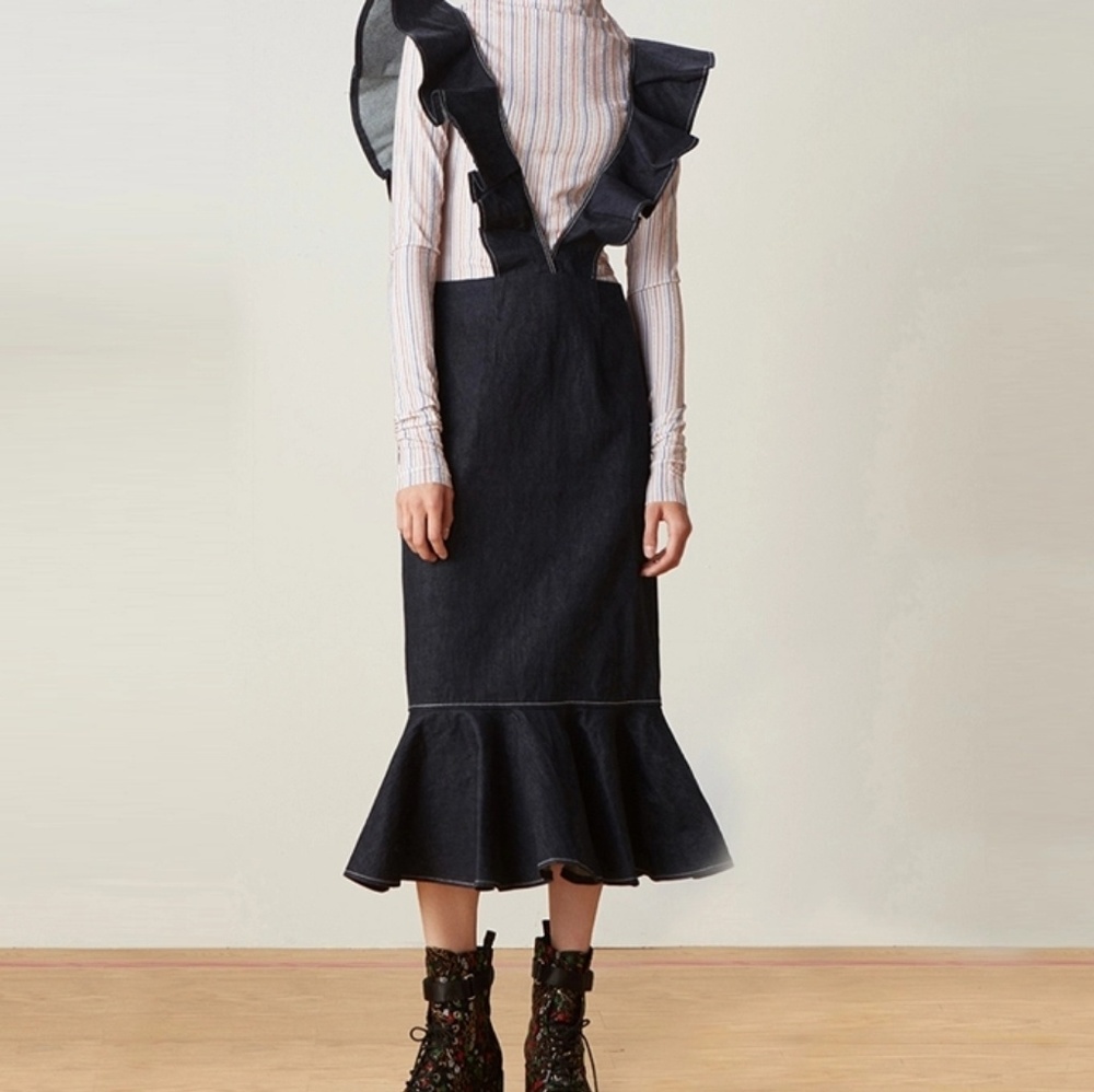 Denim overalls - size large